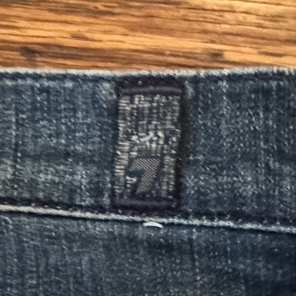 7 For All Mankind Dark Blue Straight leg Jeans - Picture 6 of 7